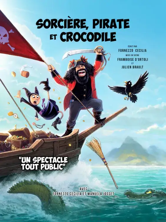 Sorcière pirate et crocodile, spectacle pour des enfants
